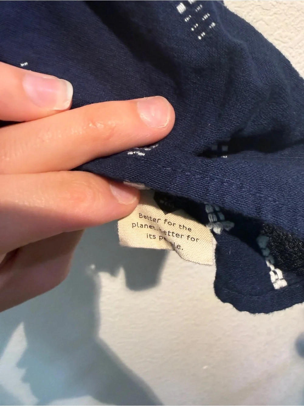 Madewell Navy Puff Sleeve Top